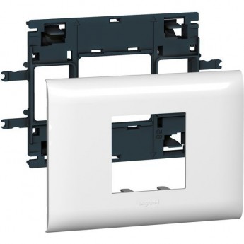 Суппорт LEGRAND Mosaic - для кабель-каналов DLP с шириной крышки 85 мм - 2 модуля, белый