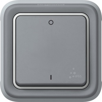 Двухполюсный выключатель LEGRAND Plexo 10 AX серый Двухполюсный выключатель LEGRAND Plexo 10 AX серый