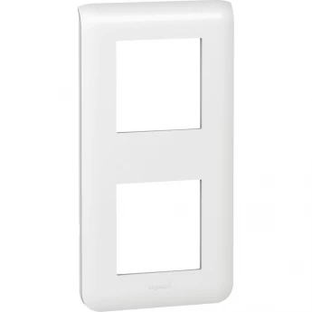 Рамка LEGRAND Mosaic 2x2 модуля вертикальная белый