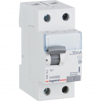 Выключатель дифференциального тока LEGRAND TX³ 2П 25 А тип AC 300 мА 2 модуля белый Выключатель дифференциального тока LEGRAND TX³ 2П 25 А тип AC 300 мА 2 модуля белый