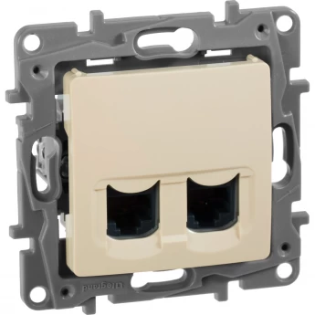 Двойная розетка LEGRAND Etika RJ 45 категория 5е UTP слоновая кость