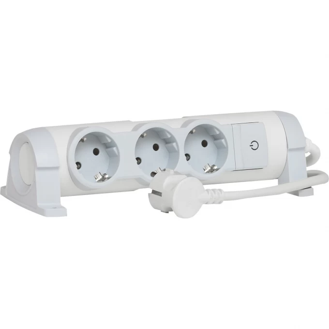Многорозеточный блок LEGRAND 'Комфорт' 3 x 2К+З с кабелем длиной 3 м белый 694622 Многорозеточный блок LEGRAND 'Комфорт' 3 x 2К+З с кабелем длиной 3 м белый 694622