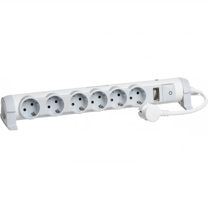 Многорозеточный блок LEGRAND 'Комфорт и безопасность' 6 x 2К+З с кабелем длиной 3 м белый 694647 Многорозеточный блок LEGRAND 'Комфорт и безопасность' 6 x 2К+З с кабелем длиной 3 м белый 694647