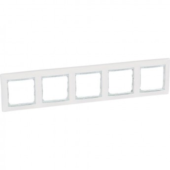 Рамка LEGRAND Valena 5 постов белый/кристалл Рамка LEGRAND Valena 5 постов белый/кристалл