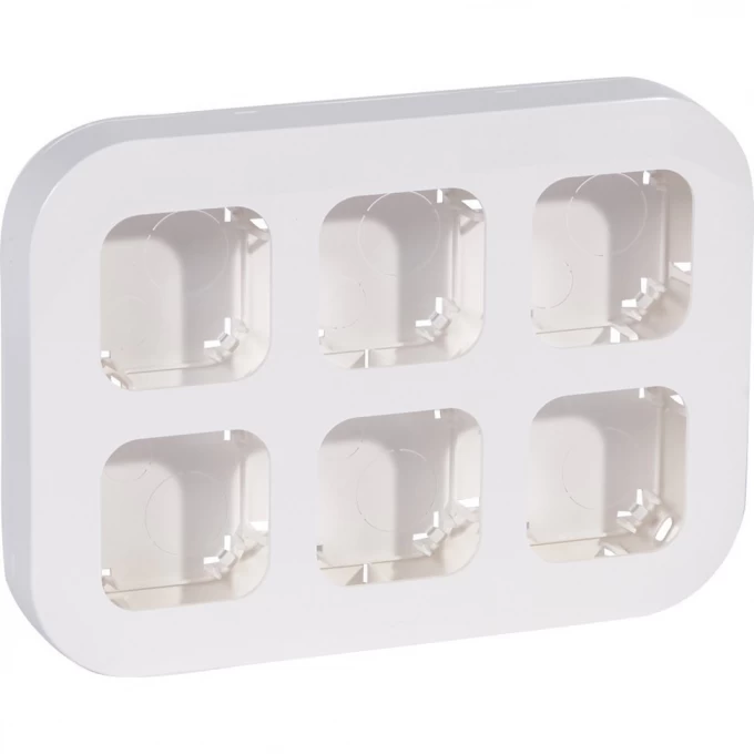 Установочный блок LEGRAND до 6 постов Quteo IP 20 белый 782296 Установочный блок LEGRAND до 6 постов Quteo IP 20 белый 782296