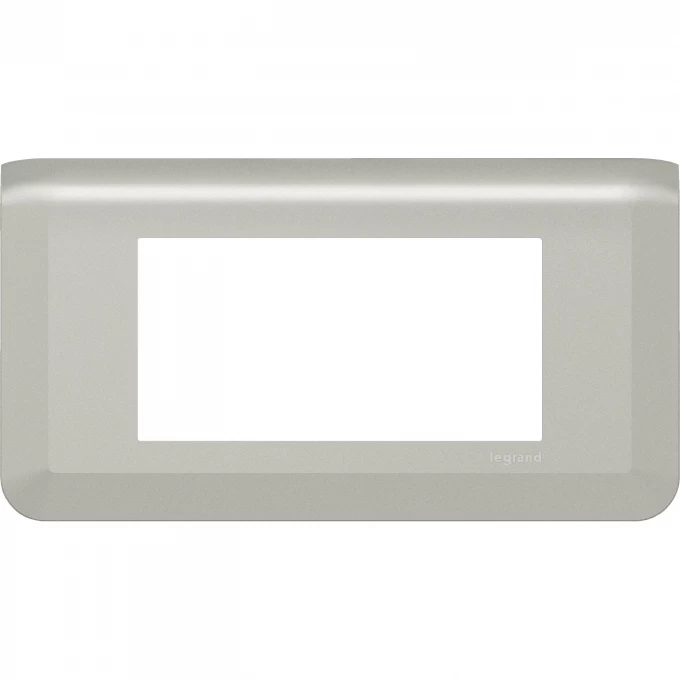Рамка LEGRAND MOSAIC 4 модуля - алюминий 079314L Рамка LEGRAND MOSAIC 4 модуля - алюминий 079314L
