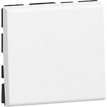 Выключатель LEGRAND Mosaic кнопочный 6A 2 модуля, белый Выключатель LEGRAND Mosaic кнопочный 6A 2 модуля, белый
