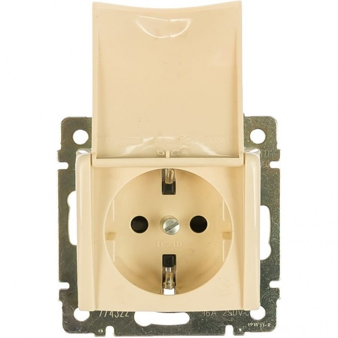 Розетка LEGRAND Valena 16А IP21 2P+E с крышкой слоновая кость 695614 Розетка LEGRAND Valena 16А IP21 2P+E с крышкой слоновая кость 695614