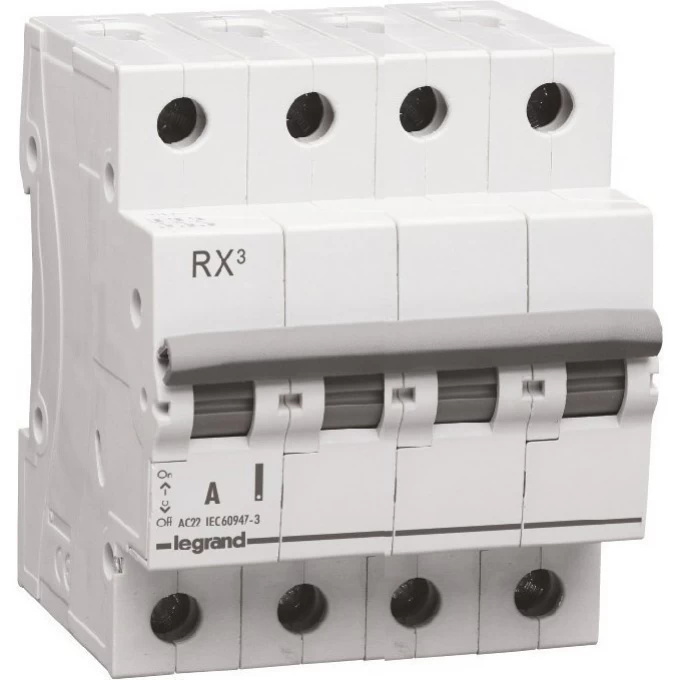 Выключатель-разъединитель LEGRAND RX3 63А 4П белый 419418 Выключатель-разъединитель LEGRAND RX3 63А 4П белый 419418